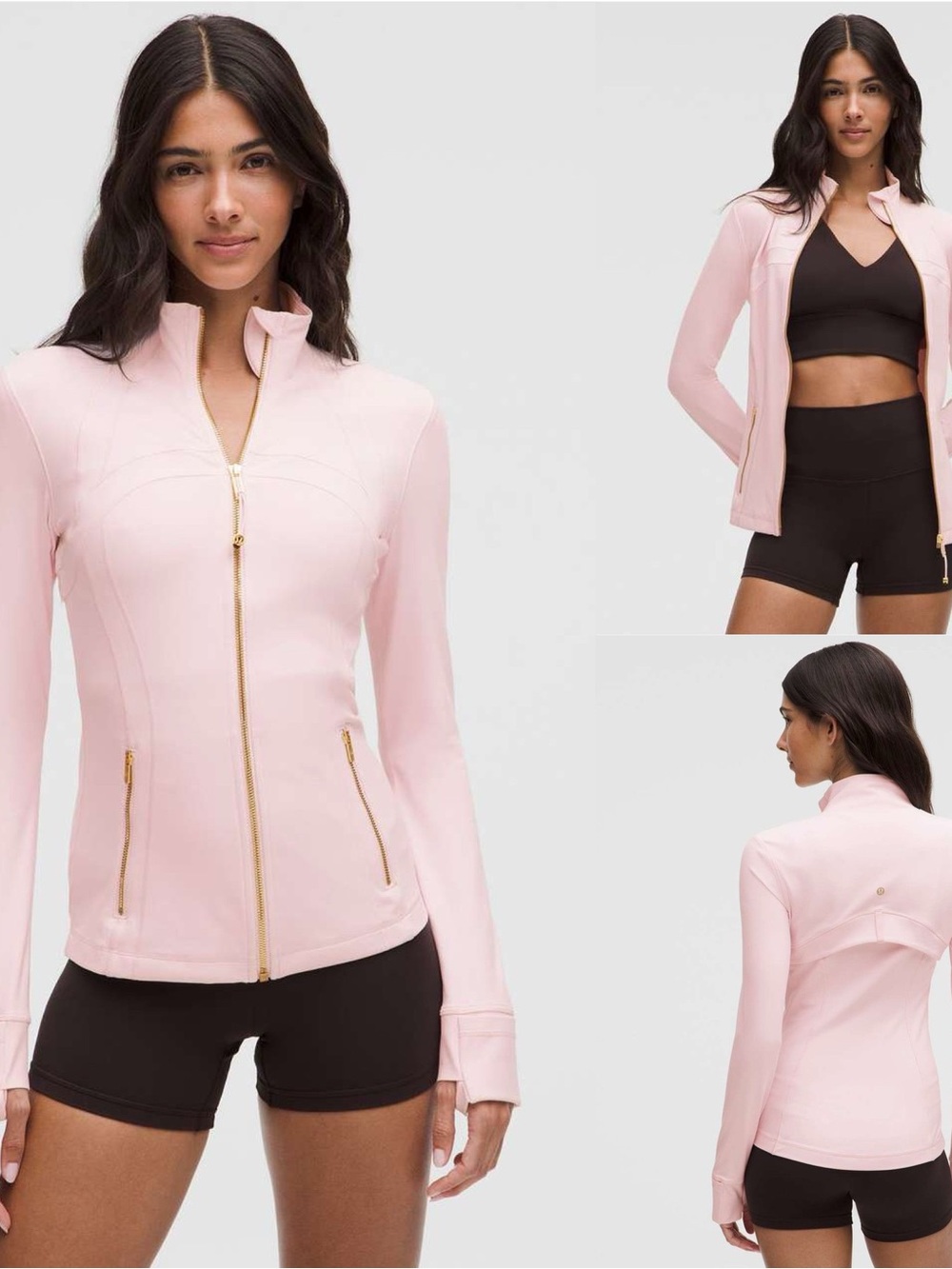 Lululemon Women's Define Jacket Top Nulu Blissful Pink Gold Zipper Size 12